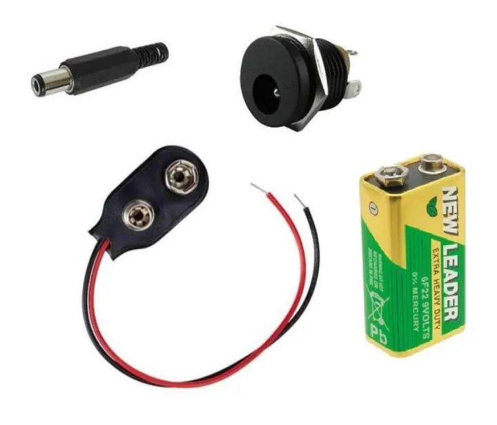9%20Volt%20Battery,%20Connector%20With%20Dc%20Jack%20&%20Socket%20-%20Image%202