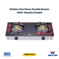 Walton Glass Top Double Burner WGS-Sweety Double(LPG/NG). 