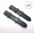 New Leather Watchband Wrist Strap 20mm 22mm 24mm With Silver Stainless Steel Buckle.