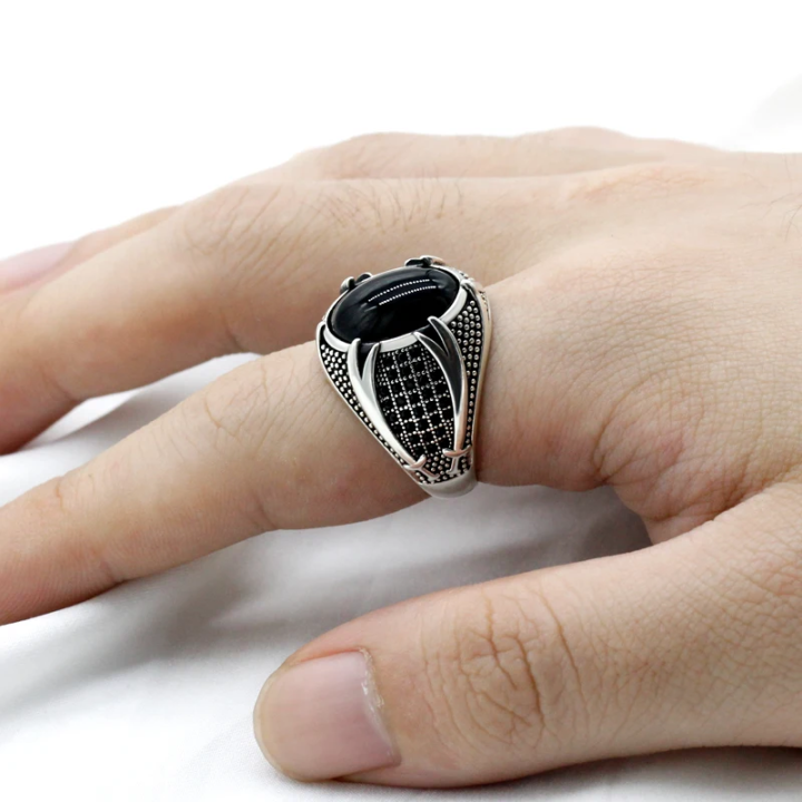 Stylish%20Black%20White%20Stone%20Ring%20for%20man%20Turkish%20ring%20for%20man%20fashion%20-%20Image%203