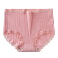 3PCS Cotton Panties Comfotable Seamless High Waist Women's Panties Solid Lace Briefs Underwear Plus Size Underpant.