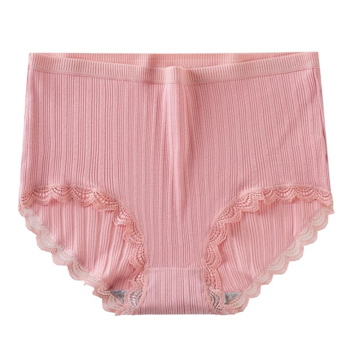 3PCS%20Cotton%20Panties%20Comfotable%20Seamless%20High%20Waist%20Women's%20Panties%20Solid%20Lace%20Briefs%20Underwear%20Plus%20Size%20Underpant%20-%20Image%207