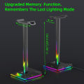 Rgb Lights Headphone Stand 2 Usb Ports 10 Lighting Modes Headphone Holder For All Headsets Gamers Gaming Pc Accessories.