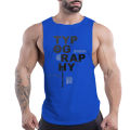 Summer Fashion Outdoor Casual Sports Style 2d Letter Print Men O Collar Comfortable Breathable Solid Color Vest Top Quick Dry. 