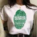 Kingdom of Saudi Arabia t shirt women streetwear top female 2000s clothes.