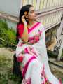 Chanderi Silk Digital Printed tassel Saree Soft and comfortable 12.5 Hand Saree For Women.