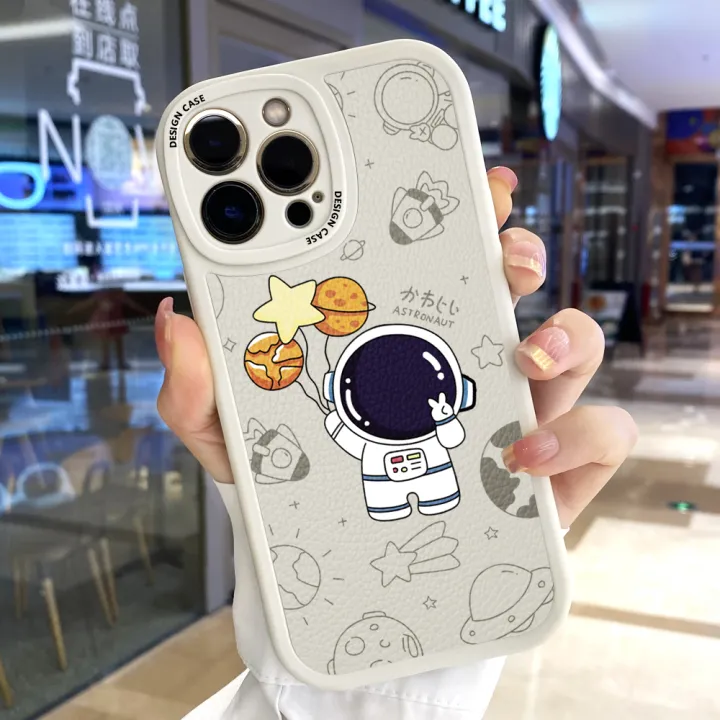 Hontinga%20for%20Samsung%20Galaxy%20A13%204G%20Back%20Cover%20PU%20Leather%20Space%20Astronaut%20Case%20Soft%20Silicone%20Edge%20Phone%20Cases%20-%20Image%209