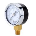 Pressure Gauge - 0 - 30 psi 0 - 2 bar Mini Dial gauge compressor meters hydraulic pressure gauge Gage double scale Black. 