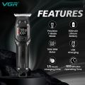 VGR V-964 Hair Clipper and Beard Trimmer for Men – Rechargeable, Type-C, LED Display, 100 Min Runtime. 