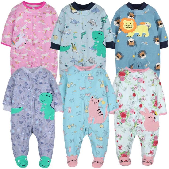 2022 Baby Pajamas Cotton One-piece Romper Clothing Zipper Newborn Baby Clothes Girls Jumpsuit Children's Clothes Ropa Para Bebe