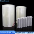 1 Meter Clear 18650 Lipo Battery PVC Heat Shrink Tube Pack Width 7mm ~ 200mm Insulated Film Wrap lithium Case Cable Sleeve. 