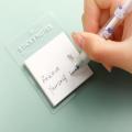 50Sheets Transparent Sticky Notes Waterproof Colorful Clear Memo Pad Posted It Self Adhesive Memo Message Reminder Office School.