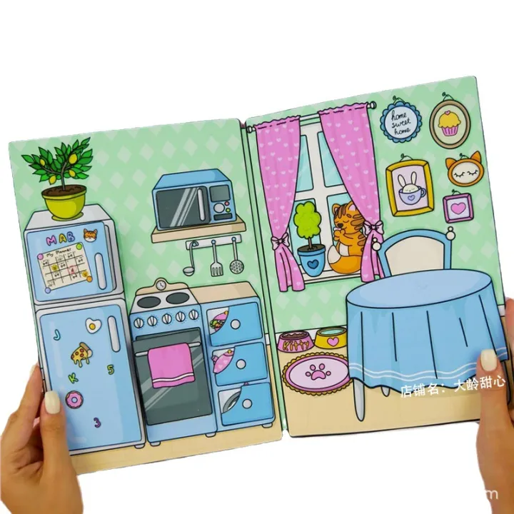 Dollhouse%20girl%20dress%20up%20quiet%20book%20bean%20bean%20book%20children's%20puzzle%20kindergarten%20handmade%20diy%20finished%20toys%20-%20Image%205