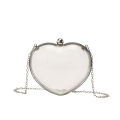 2023 New Dinner Bag, Acrylic, Mini Love Clutch, Transparent Chain, Crossbody E-commerce, Amazon Exclusive. 