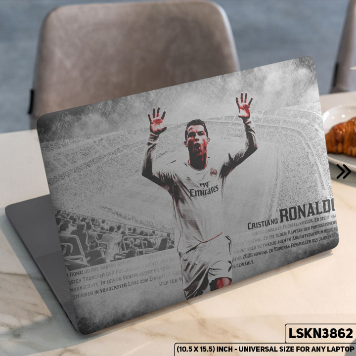 CR7 - Cristiano Ronaldo FIFA World Cup Laptop Skin Stickers Vinyl Waterproof Removable Laptop Sticker For Any Kind Laptop - (10.5X15.5 Inch)) - LSKN3862 - Zoom Decor