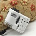 60X Handheld Magnifier Mini cket Microscope Loupe Detector Jeweler Magnifier With LED Light Magnifying Glass.