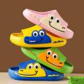 Cartoon Crocodile Children Slippers Open Toe Non-Slip Home Bathroom Shoes Baby Kids Slippers Summer Soft Sole Flats Shoes Boy. 