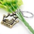 Dubai Roma Italia Metal Keychain Key Holder Tourist Travel Souvenir Key Chains Metal Pendant Keyring Trinket Women Men Souvenirs.