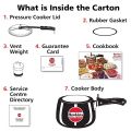 Hawkins Contura Pressure cooker 5L Black Made in India. 