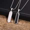 Simple Black Men Stainless Steel Bead Chain Necklace Chain For Men.