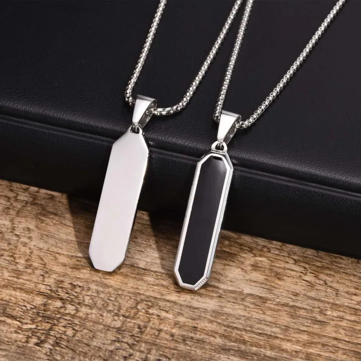 Simple%20Black%20Men%20Stainless%20Steel%20Bead%20Chain%20Necklace%20Chain%20For%20Men%20-%20Image%203