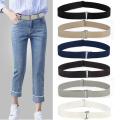 Adjustable Size Flat Buckle Elastic Waist Band Jeans Pant Belt Women Girdle No Show Stretch Belt Invisible Slim Elastic Band.