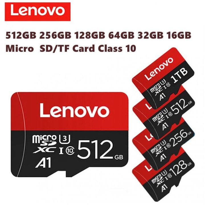 100%Original Product+FREE Shipping+COD(COD/24h Ship) 512GB Lenovo Micro SD Card Class 10 Memory Card Micro SD/TF Card 512GB 256GB 128GB 64GB 32GB