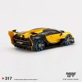 MINI GT 1:64 Bugatti Gran Turismo Alloy Model Car Die-cast Vehicle Display - Yellow LHD. 