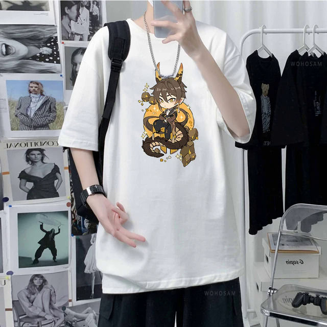 2023%20Fashion%20Game%20Anime%20Genshin%20Impact%20Kawaii%20Klee%20Qiqi%20Gan%20Yu%20Short%20Sleeve%20T-Shirt%20Harajuku%20Summer%20Casual%20Oversize%20Women%20Men%20T%20-%20Image%208