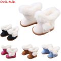 【The road to happiness Store】Doll Talk Plush Doll Winter Snow Boots For Inch Doll Zipper Keep Warm Shoes For Girl Dolls Christmas Gift For Kids.