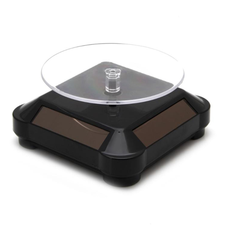 Solar Powered Rotating Display Stand 360 Degree Turntable for Home ...