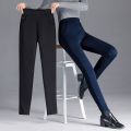 Spring and Autumn New Black plus Size Outer Wear Leggings Women's Thin Mom Pants High Waist Casual Stretch Slimming Pants.