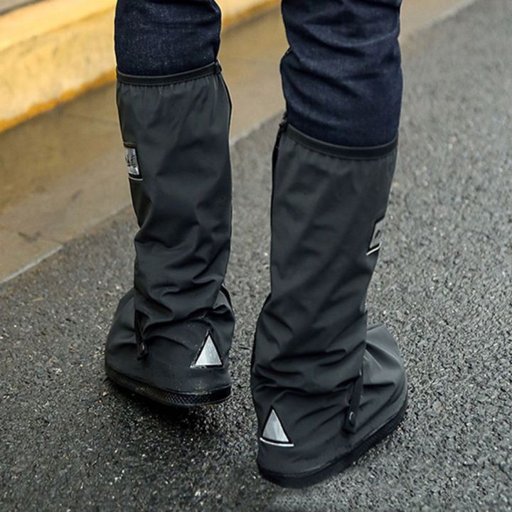 Waterproof%20Motorcycle%20Biker%20Reflective%20Rain%20Boot%20shoes%20Footweaar%20Cover%20Black%20-%20Image%203