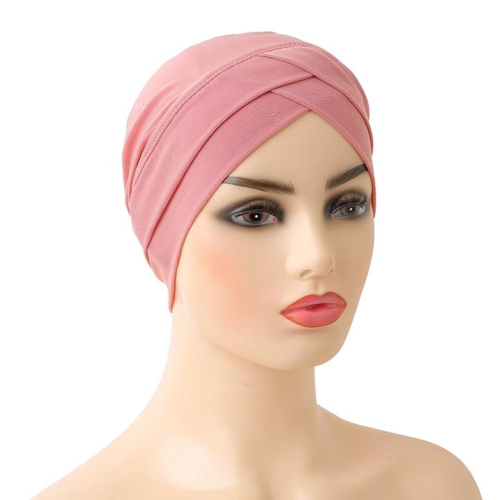 high quality criss cross muslim hijab inner hat underscarf pull on islamic scarf turban caps full headcover women headwrap