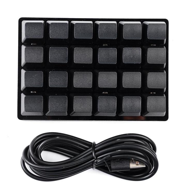 Mini Black 24 Keys Custom Mechanical Keyboard 16 Keys Programmable Gaming Keyboard Sayo Device Shortcut Keypad for Office