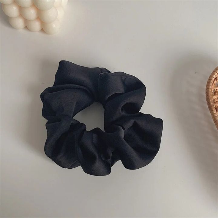 【beauty code store】Elegant Black Hair Simple Hair Women Girls Ponytail Holder Hair Rubber Bands Hair Ties Hair Accessories