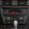 Car CD Control Console Panel Sticker Carbon Fiber Decal Trim Cover for - 3 Series E90 E92 E93 2005-2012 Accessories.