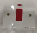 Energy Super White 45A DP Geyser Switch Socket Electrical Wall Power Switch with Indicator. 