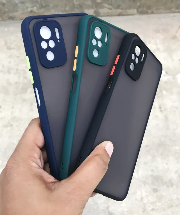 Camera%20Protection%20Bumper%20Phone%20Cases%20For%20Redmi%20Note%2010%20/%20Redmi%20Note%2010s%204G%20Matte%20Translucent%20Shockproof%20Back%20Cover%20-%20Image%203
