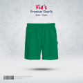 Fabrilife Kids Premium Cotton Shorts- Green.
