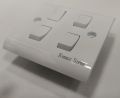 Energy Super White 10A Four Gang Electrical 4 Wall Switch Socket.