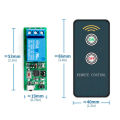 IR 1 Channel Infrared Receiver Driving Switch Relay Driver Module Board 5V + Active Remote Controller. 