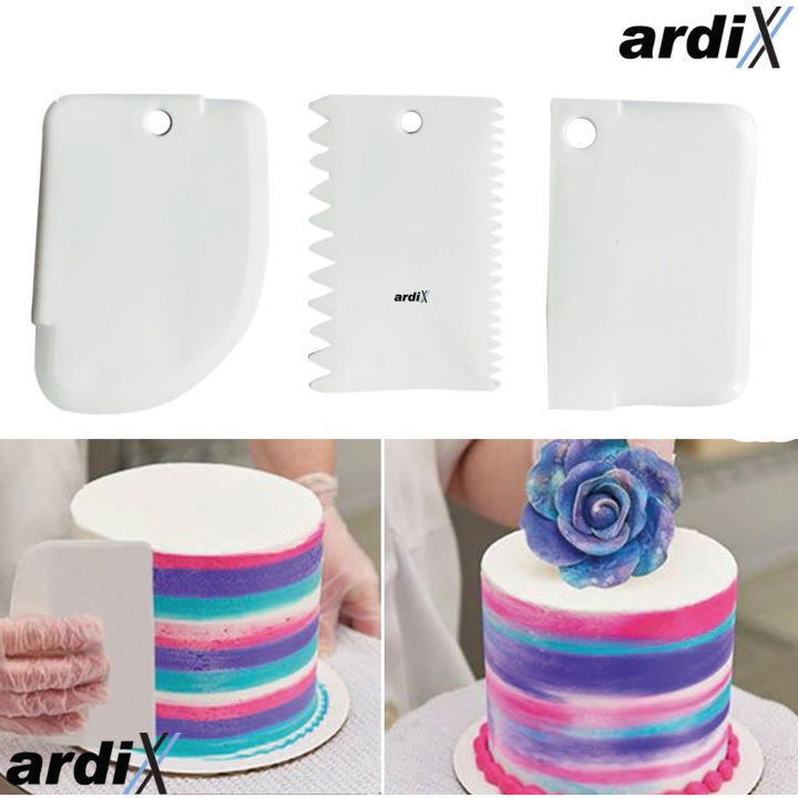 3%20pcs%20cake%20scraper%20set%20Plastic%20cake%20decoration%20tools%20Dough%20Fondant%20Scraper%20Pastry%20Decorating%20Plain%20Smooth%20Jagged%20Edge%20cake%20planner%20cream%20scraper%20-%20Image%202