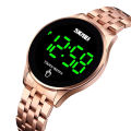 SKMEI SK1579S Rose Gold Stainless Steel Digital Watch For Men - Rose Gold.