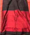 New Dhupain Check Sarees For Women Red Black. 