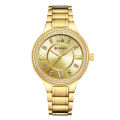 Curren 9004 Brand Women'S Fashion Watches Luxury Golden Stainless Steel Quartz Watch Ladies Dress Jewelry For Women Gifts Wristwatches-Golden -  Watch For Women. 