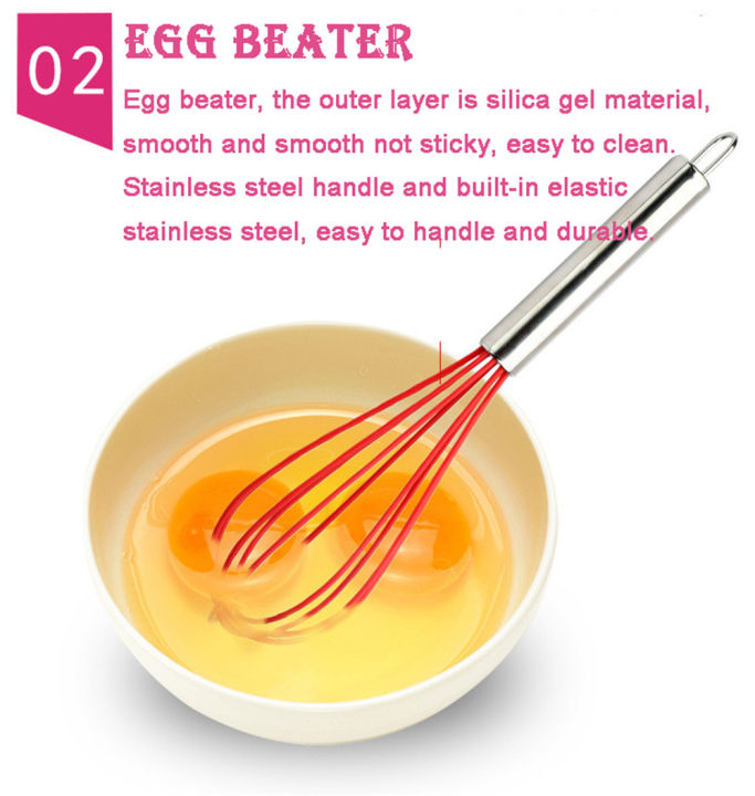 5Pcs/Set%20Black%20Pink%20Red%20Silicone%20Cooking%20Tool%20Sets%20Egg%20Beater%20Spoon%20Spatula%20Oil%20Brush%20Kitchenware%20Kitchen%20Utensils%20Sets%20-%20Image%203