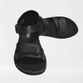 Trendy Leather Sandal For Men-Black - Sandals For Men - Sandals For Men. 