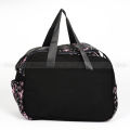 Stylish Travel Bag Black Flower Print 20 inch - Baby Travel Bag- Black.