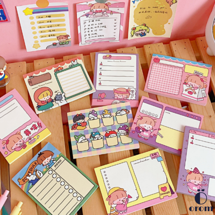 Cute%20Korea%20Cartoon%20Girl%20Notepad%20Message%20Notebook%20Kawaii%20Memopad%20Stationery%2050%20Sheets%20Student%20Plan%20Sticky%20Notes%20-%20Image%202